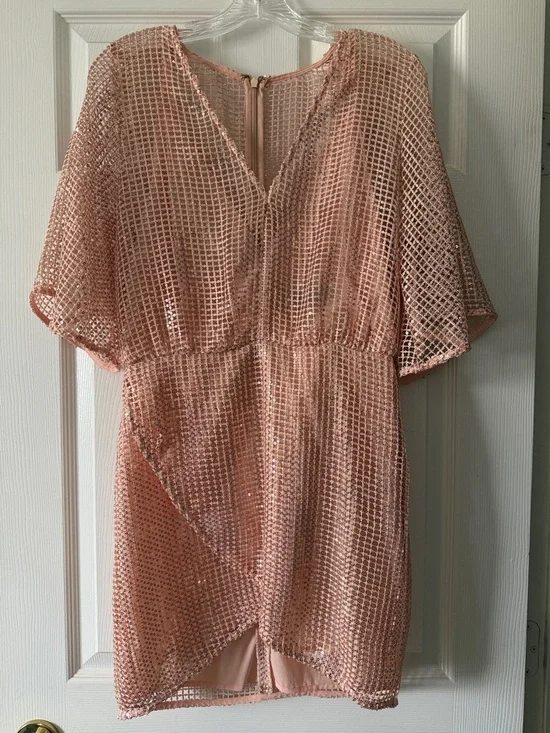 NBD x Naven Peach Blush Nicole Mini Dress Size Medium - Picture 2 of 7
